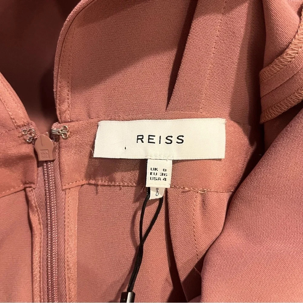 NWT REISS Scarlet Chiffon Rosewater Flutter Sleeve Jumpsuit Romper - Picture 9 of 11